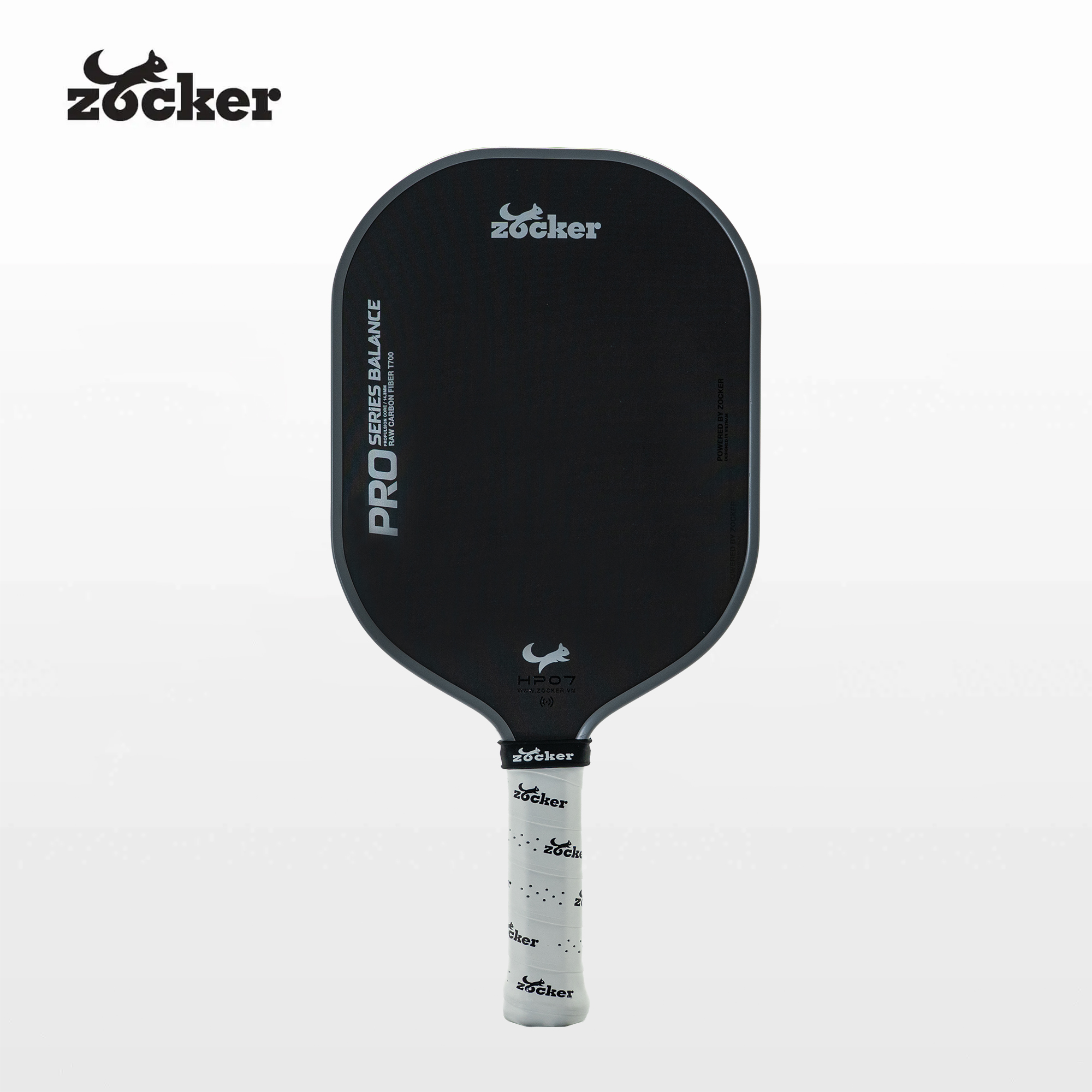 Vợt Pickleball Giá Rẻ Zocker HP07 Pro Series Balance - Xám